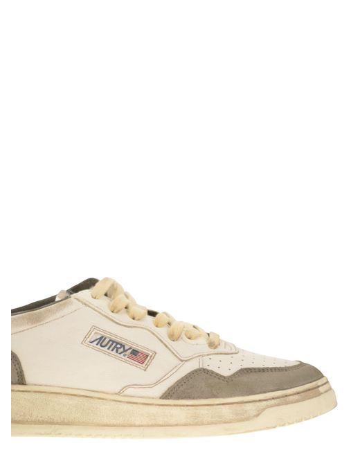 Autry Super Vintage Leder -Turnschuhe in Multicolor für Herren