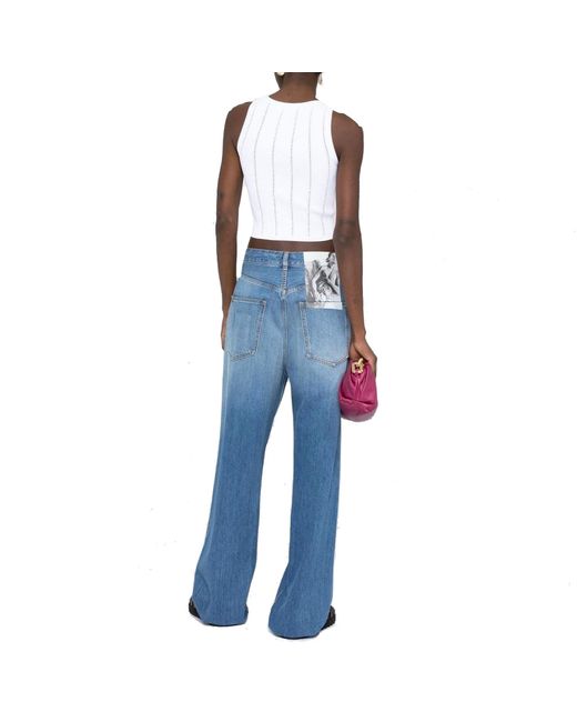 Valentino Blue Archive Patch Jeans