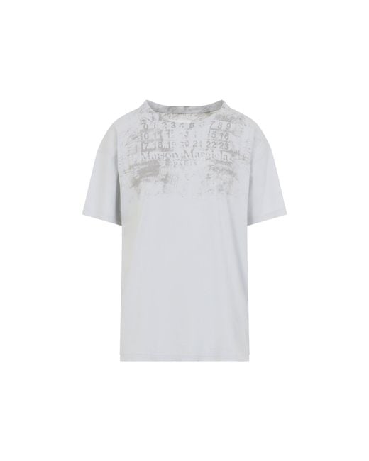 Maison Margiela White Numbers Regular Cotton T-Shirt For