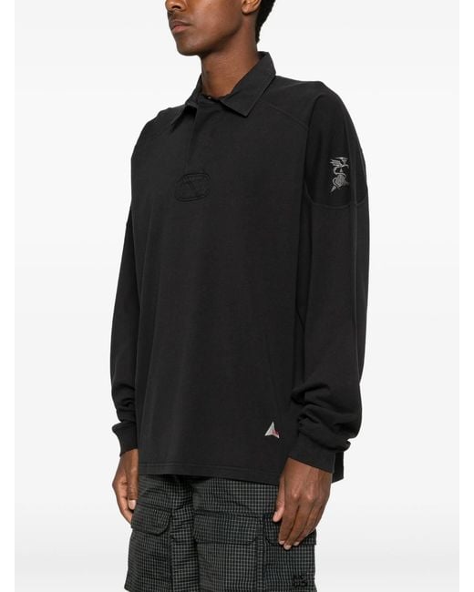 Roa Black Astrio Long Sleeve Polo