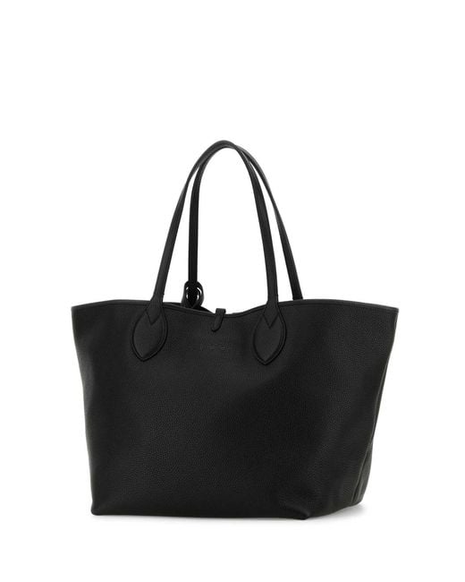 Gucci Black Leather Reversible Shopping Bag