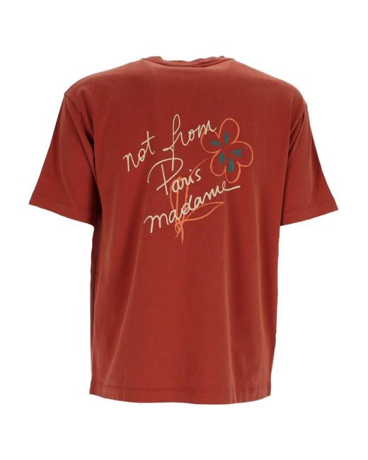Drole de Monsieur Red Brick Esquisse Slogan T Shirt