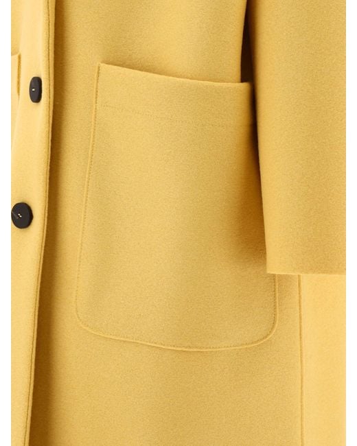 Greatcoat Single Breasted Coat Harris Wharf London en coloris Yellow