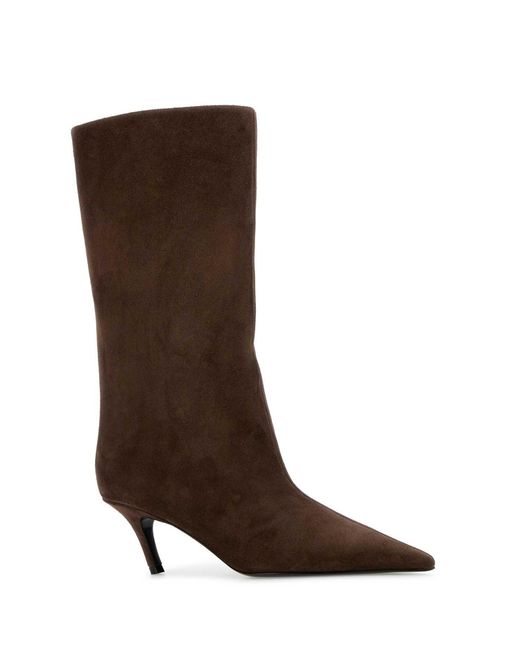 AMINA MUADDI Brown Suede Fiona Boots