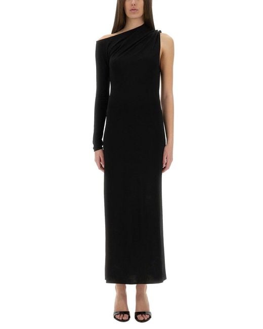 Courreges Black Long One-Shoulder Dress