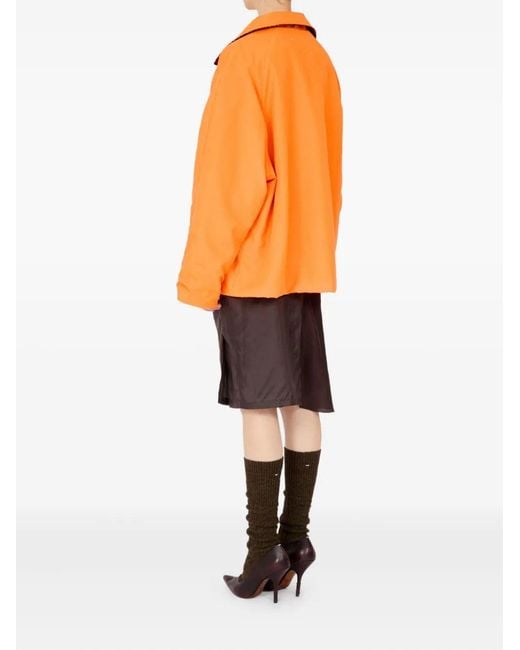 Maison Margiela Orange Snap-Button Jacket