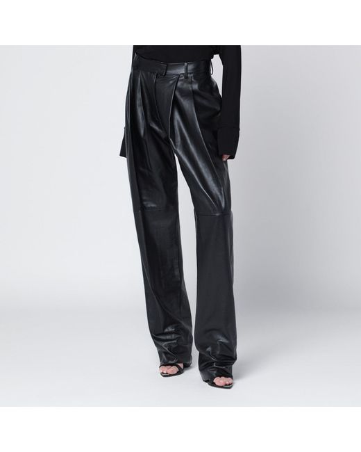 Francesco Murano Women's Black Faux Leather Pants
