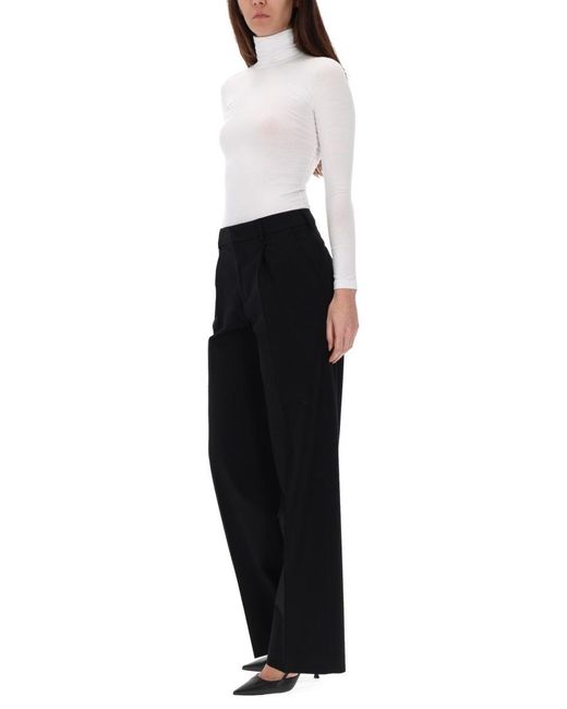 PT Torino Black Virgin Wool Trousers