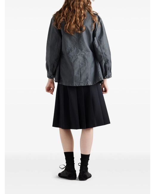 Prada Geplooide Rok Met Riem in het Black