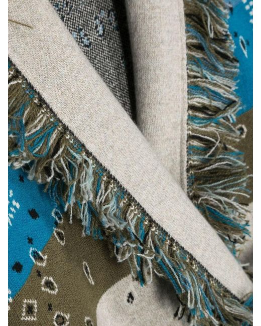 Alanui Blue Striped Bandana Jacquard Card