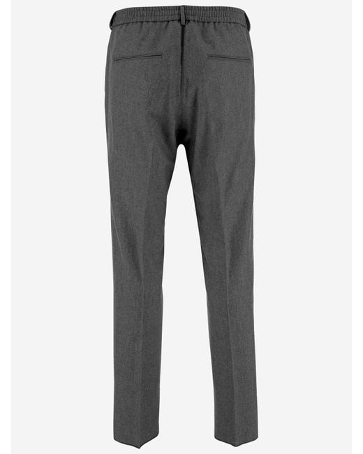 Tagliatore Gray Wool Trousers for men