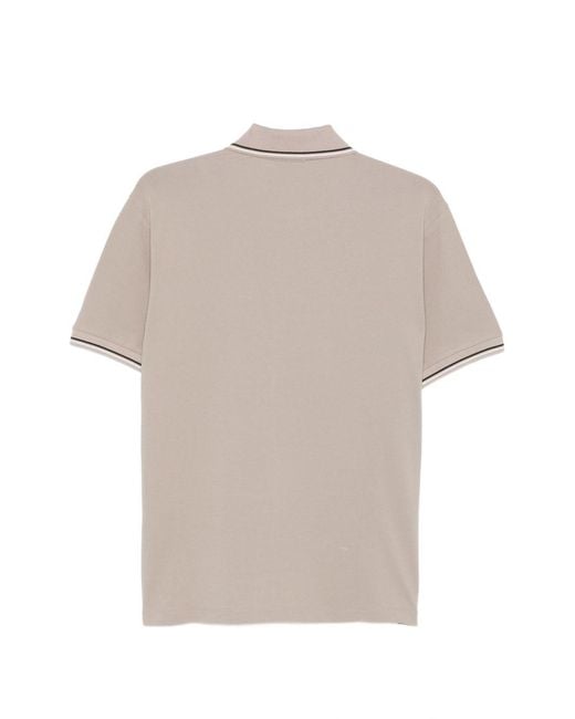 Emporio Armani White Logo Cotton Polo Shirt for men