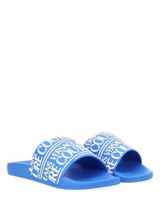 Versace Jeans Couture Blue Elastane Flats
