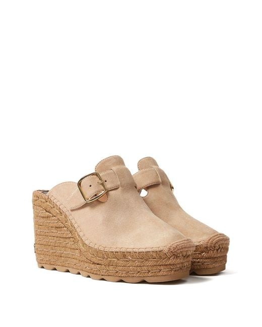Stella McCartney Natural Gaia Suede Clogs