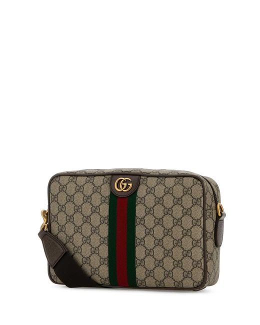 Gucci Gray Canvas Crossbody Bag