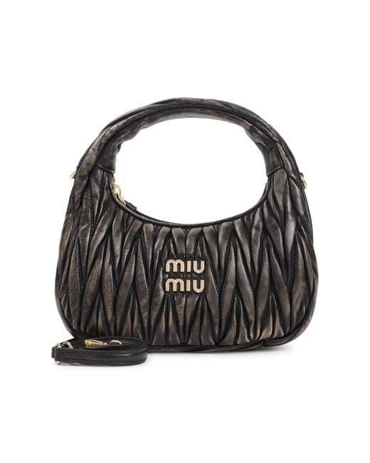 Miu Miu Black Sacca Shoulder Bag