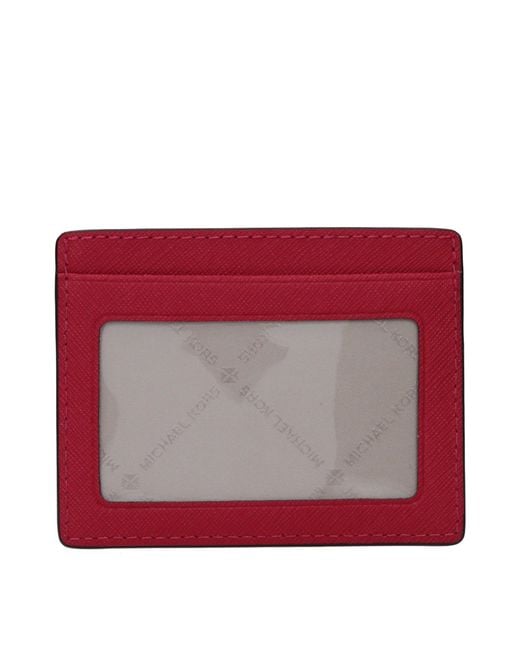 Michael Kors Red Document Holder Leather/Dark Raspberry