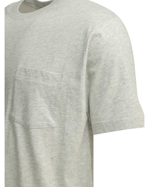 Beams Plus White Grandelle Cotton Crew-Neck T-Shirt