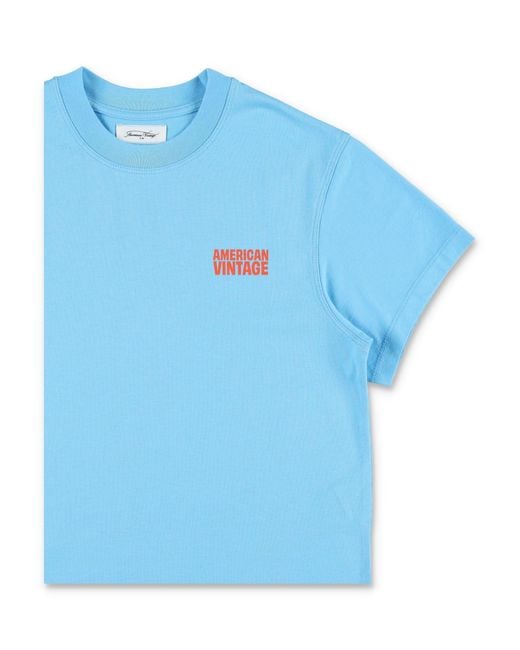 American Vintage Blue T Shirts And Polos