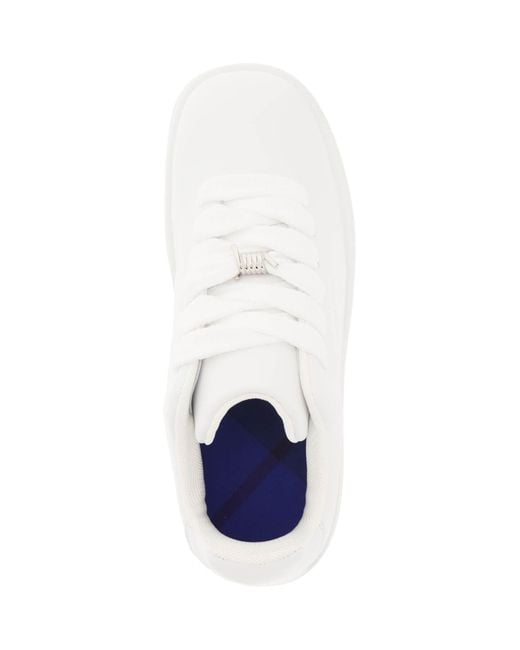 Scatola di stoccaggio con sneaker in pelle di Burberry in White da Uomo