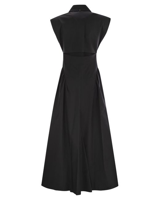 Sportmax Black Fabiana Sleeveless Cotton Dress