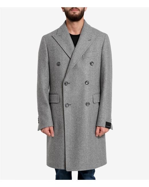 Tagliatore Gray Coats for men
