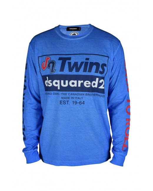 DSquared² Blue Long Sleeve T Shirt
