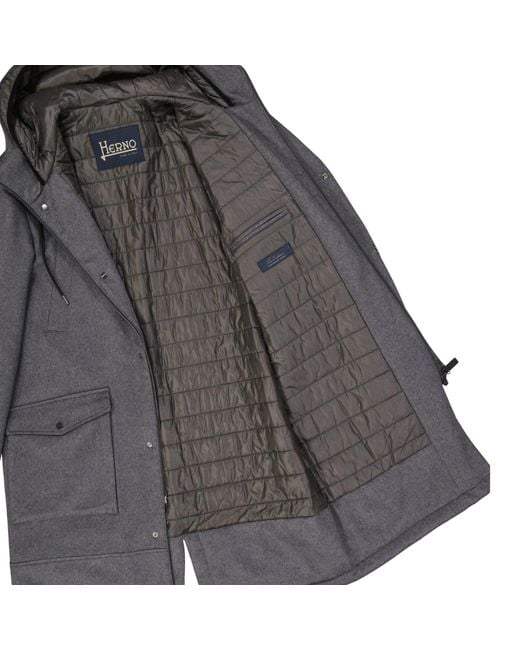 Herno C Louter Jas in het Gray voor heren