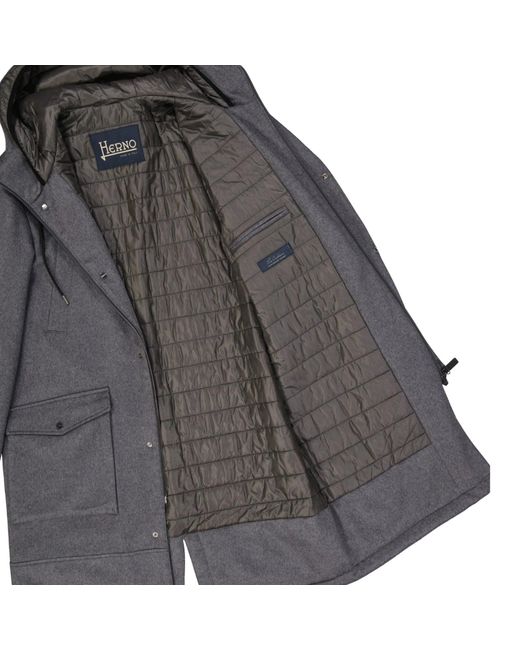 Herno Gray C Mere Coat for men