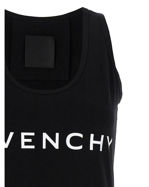 Givenchy Black Logo Print Tank Top for men