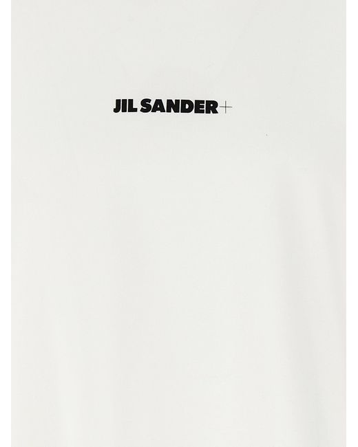 Jil Sander Logo T -shirt in het White voor heren