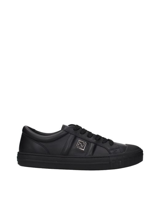 Fendi Black Domino Sneakers Leather for men
