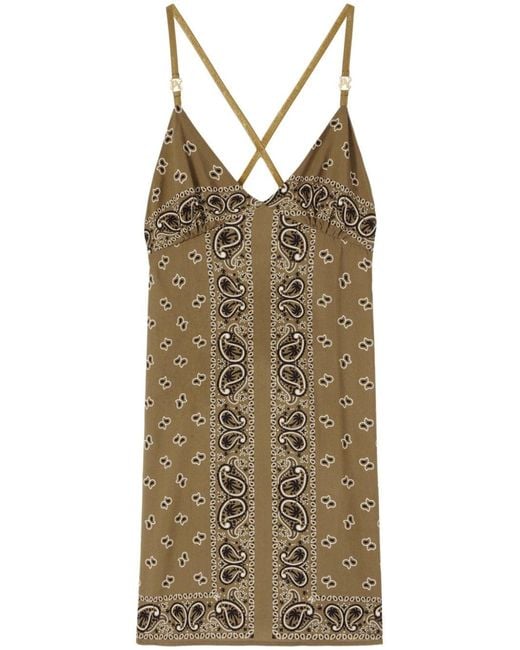 Palm Angels Multicolor Paisley-Print Slip Dress