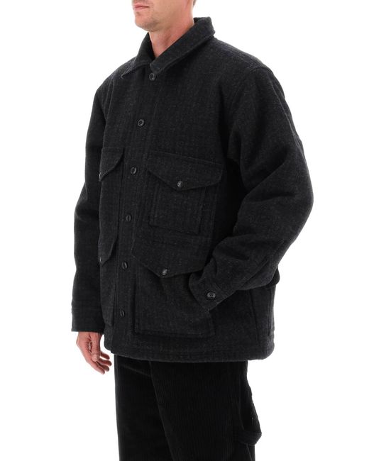 Veste de croisière en laine Mackinaw rembourrée Filson pour homme en coloris Black