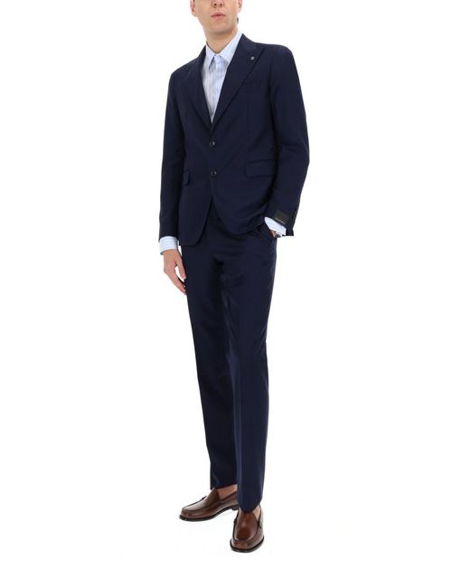 Tagliatore Blue Single-Breasted Suit for men