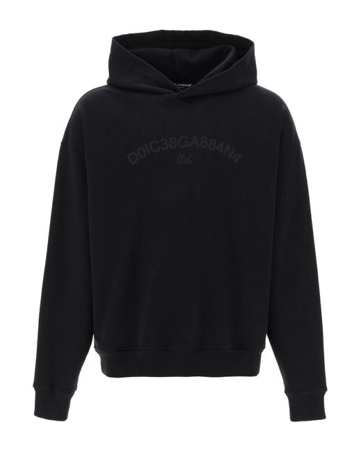 Dolce & Gabbana Sweatshirt Met Capuchon Met Logo -print in het Black voor heren