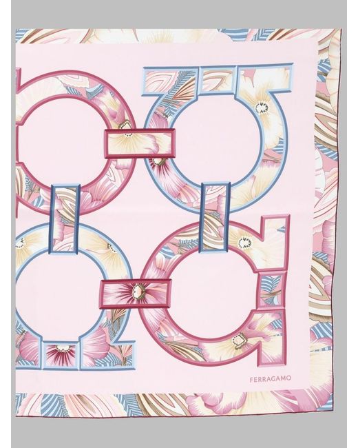 Ferragamo Pink Elegant Mini Foulard For Spring/Summer 2026