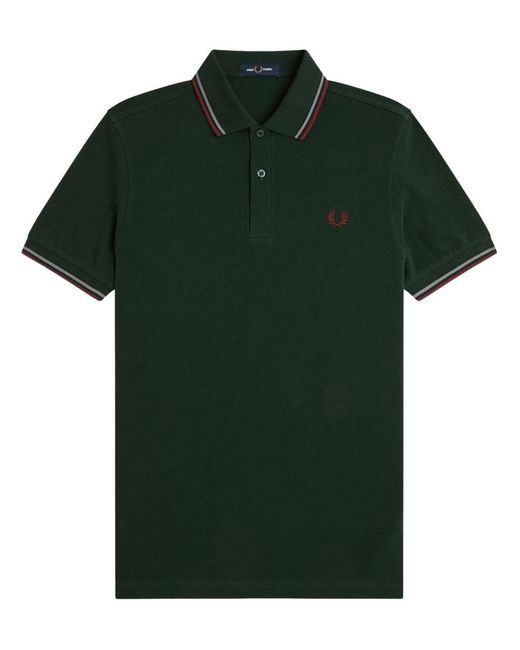 Fred Perry Green Polo With Logo