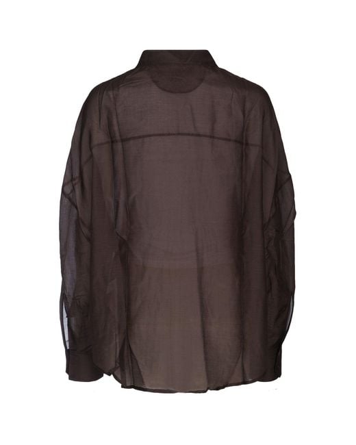 Donde Esteban Multicolor Salpicon Long Sleeve Silk Shirt