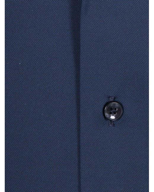 Xacus Blue Shirt Polyamide Elastane for men