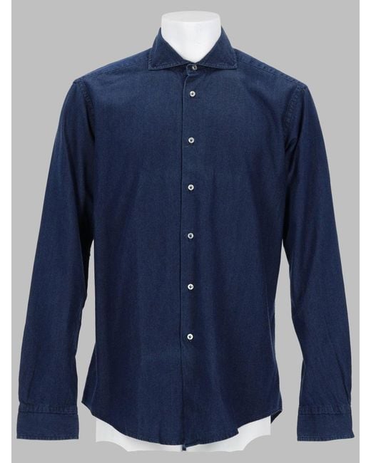 Brian Dales Blue Camicia for men