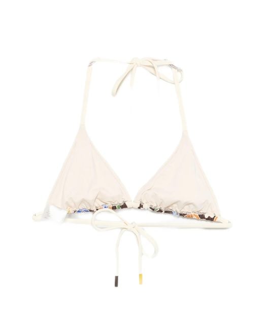 ALÉMAIS White Maroc Triangle Bikini Top
