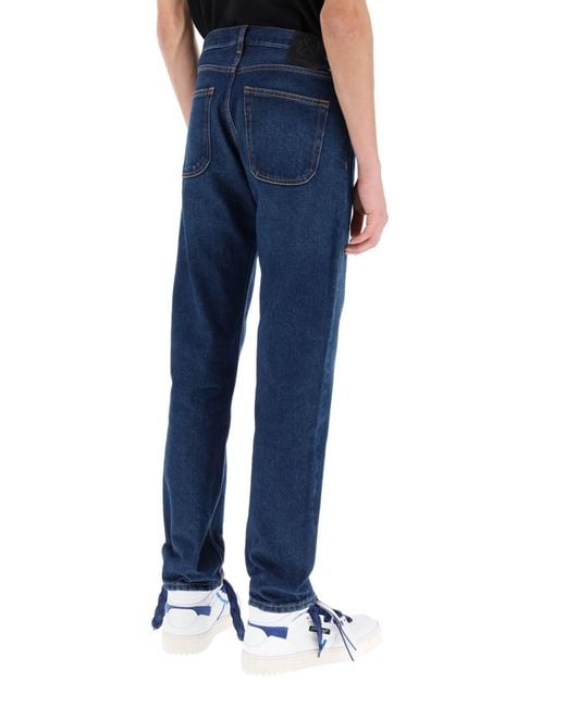 Off-White c/o Virgil Abloh Aus weißen regulären Jeans mit sich verjüngten Schnitt in Blue für Herren