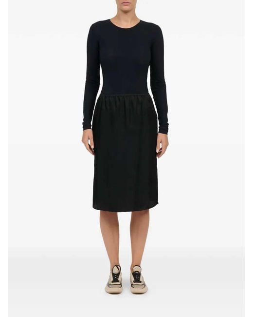 MM6 by Maison Margiela Black Midi Skirt