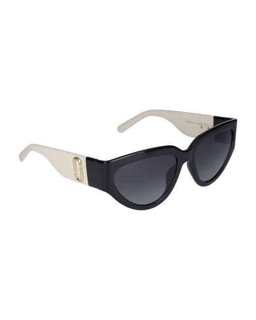 Marc Jacobs Zonnebrillen Marc 645/s 80 S Zwart Wit /17/135 in het Black voor heren