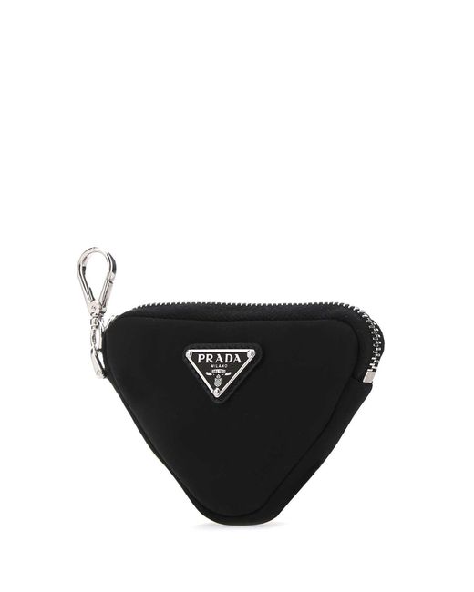 Prada Black Nylon Trick Key Chain for men