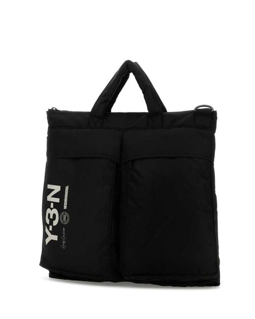 Y-3 Black Fabric Shopping Bag