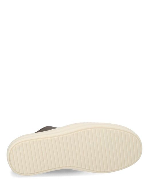 Rick Owens Brown Solid Low Sneakers