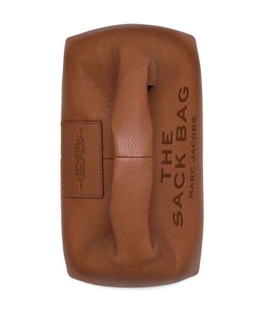 Marc Jacobs Brown Die Mini -Sack -Lederhandtasche