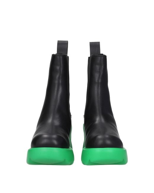 Bottega Veneta Green Stivaletti Donna Pelle Nero/Parrocchetto for men